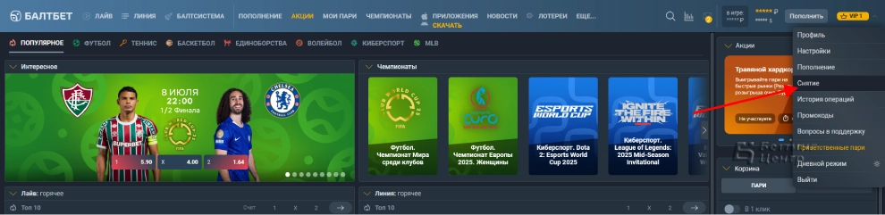 Вывод денег Балтбет - картинка 3