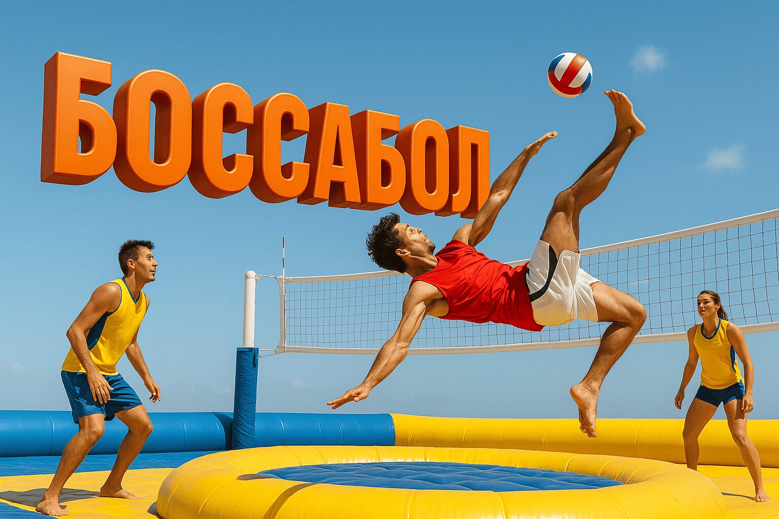 Боссабол — волейбол на батуте