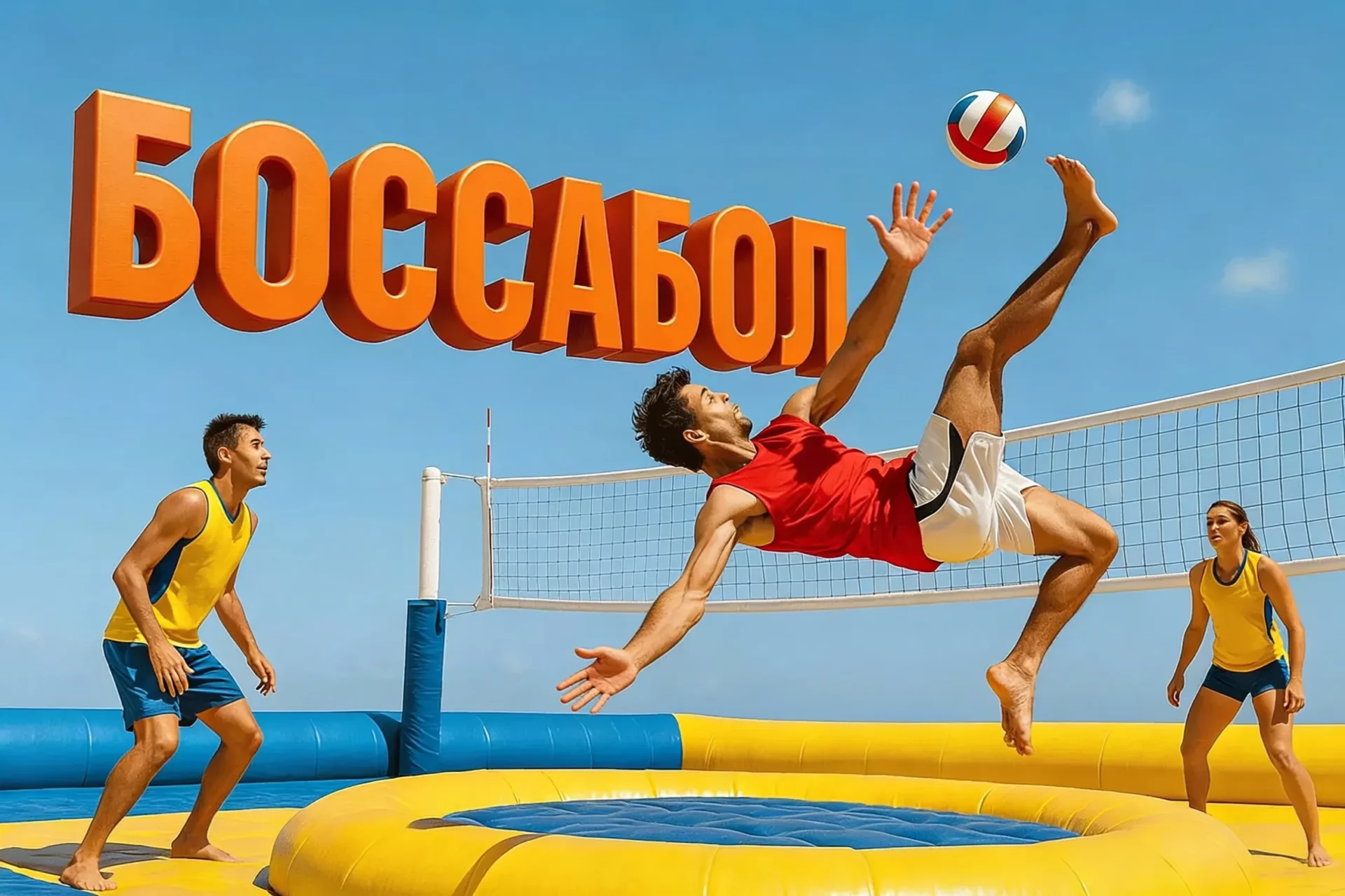 Боссабол — волейбол на батуте