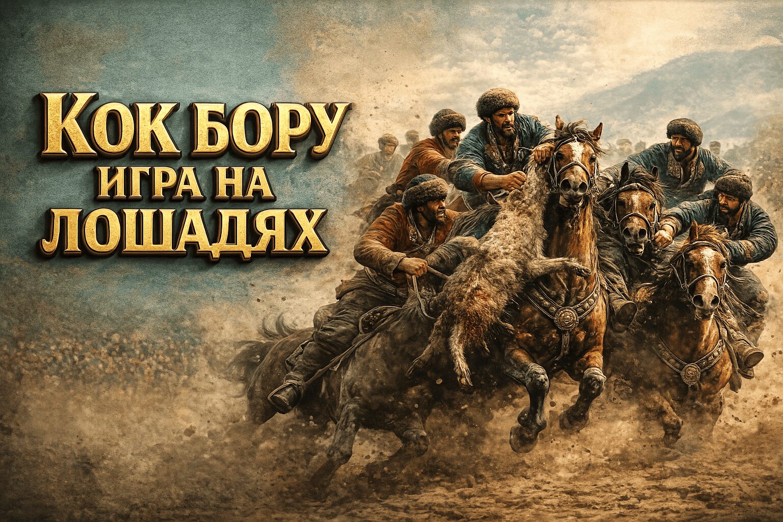 Кок бору игра на лошадях