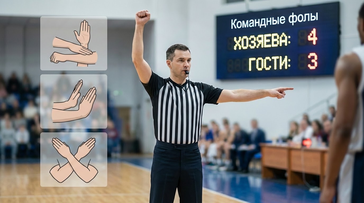 Жесты судей при фолах