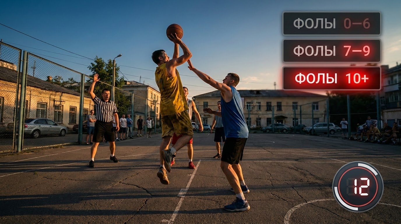 Фолы, штрафные и время на атаку