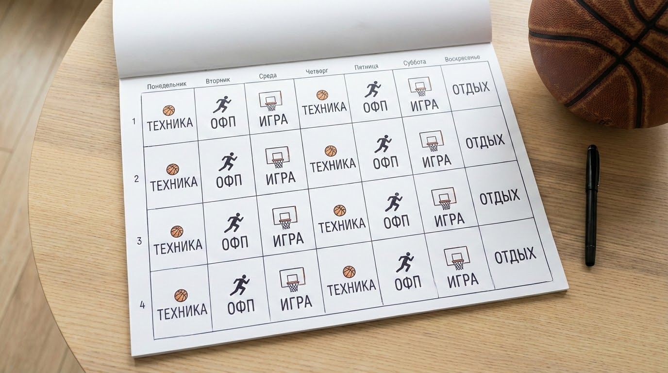 План тренировок на первый месяц