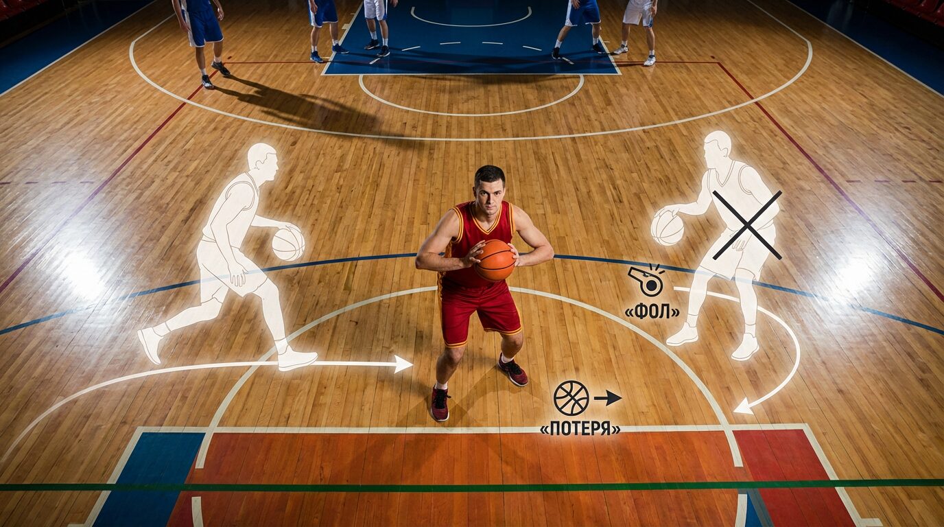 Двойное ведение в баскетболе