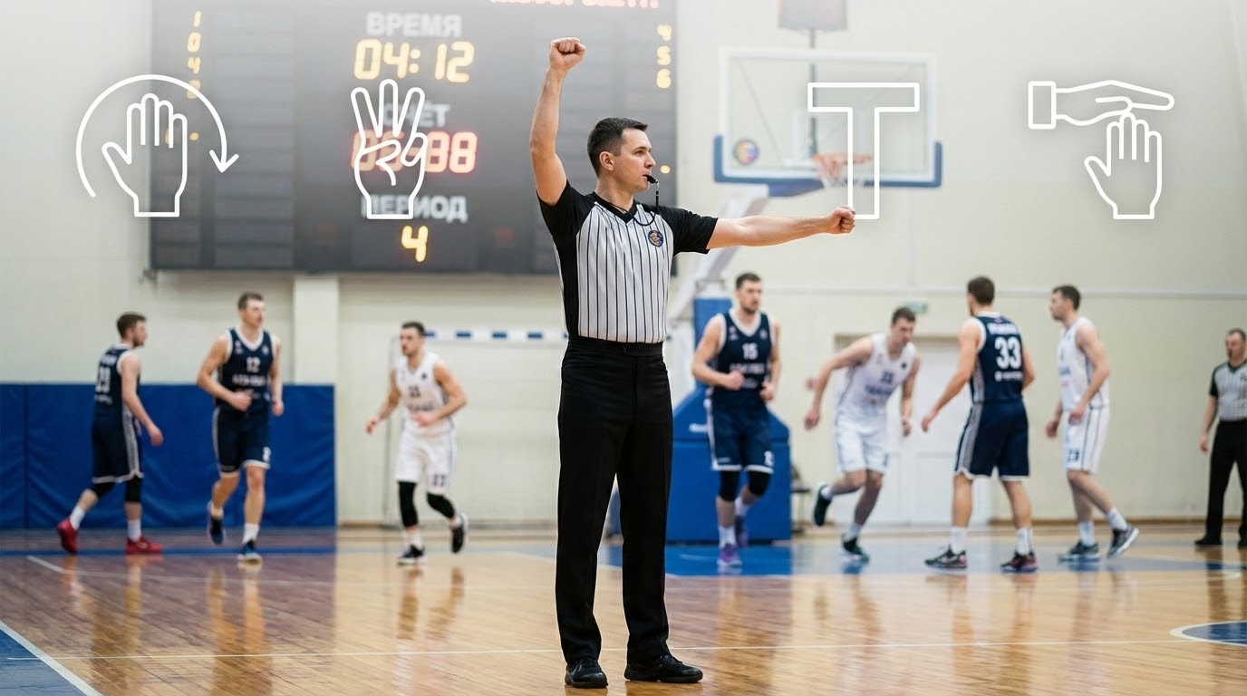 Жесты судьи в баскетболе полный разбор
