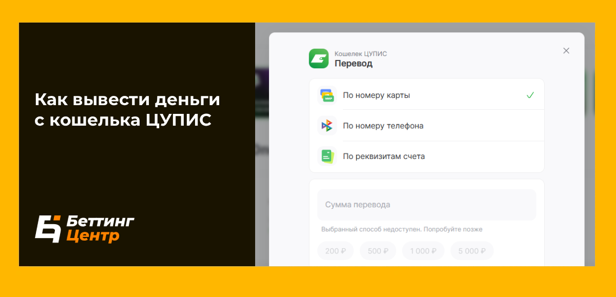 Что значит «перевести на ЦУПИС» и как вывести деньги с кошелька?